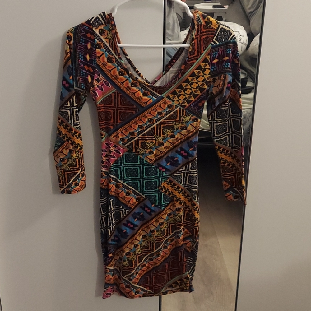 Open back Aztec Design Dress